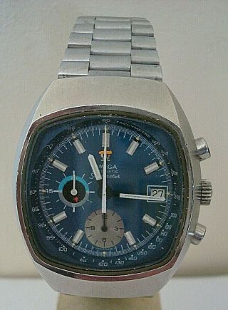 Vintage 1972 Omega Seamaster Ref 176.  005 Tv Case (jedi) Chronograph Brlt Watch