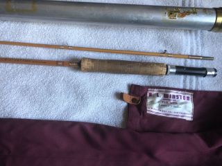 Vintage R L Winston Bamboo Fly Rod 2pc In Metal Case 9’3” - 5.  5 Oz 7829