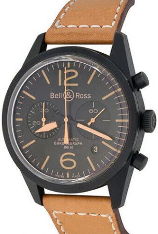 Bell & Ross Vintage Heritage Chronograph Automatic Date Black Pvd Stainless