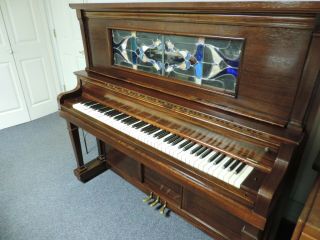 Restored Pa Starck Player Piano With 187 Vintage Rolls