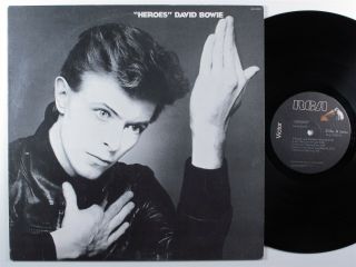 David Bowie " Heroes " Rca Lp Vg,  W/ Fan Club Insert