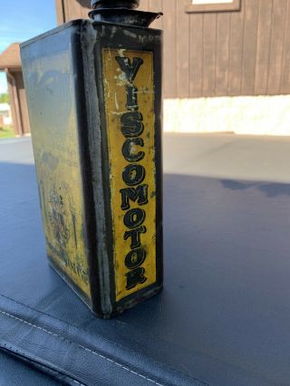 Antique Vintage Rare Oil Can Viscosity Oil Comp.  Chicago Motorcycles 2