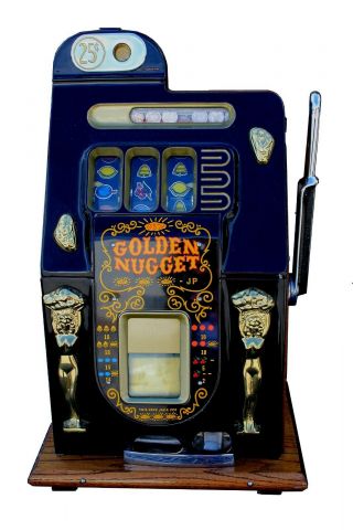 Vintage Golden Nugget Mills Slot Machine,  Restored