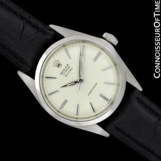 1961 Rolex Oyster Royal Vintage Mens Ss Steel Watch - With