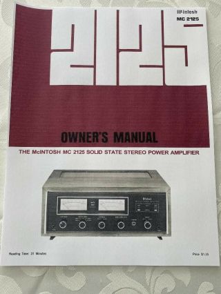Vintage McIntosh MC2125 Power Amplifier 3
