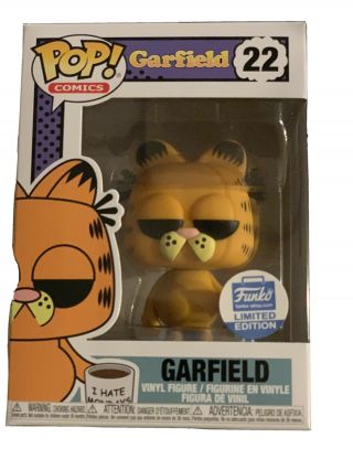 Funko Pop 22 Garfield I Hate Mondays Mug Funko Shop Exclusive W/ Pop Protector