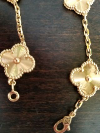 Van Cleef & Arpels Vintage Alhambra Guilloché bracelet in18k yellow gold 3