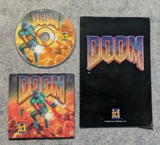 Doom I Ibm Pc Dos Id Software Registered Cd Version Vintage Computer Game 1993