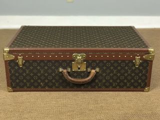 Louis Vuitton Alzer 80 Monogram Hard Suitcase Vintage Luggage Trunk