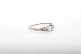 Antique 1930s $5000 1ct VS E Asscher Cut Trillion Diamond Platinum Ring SIGNED 3