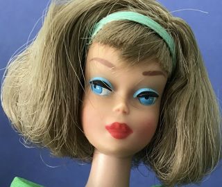 Vintage Ash Side Part American Girl.  Long Hair And Tons Of Blush 3