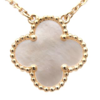 Auth Van Cleef & Arpels VCA Vintage Alhambra Necklace K18 Yellow Gold F/S 3