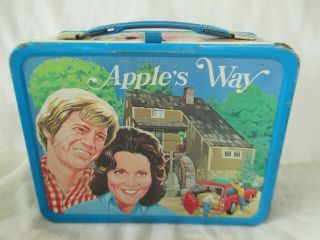 Vintage 1975 Lunchbox Metal Apples Way Television Series Tv Show King Seeley