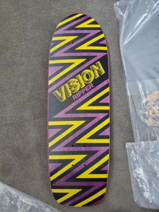 Nos 1988 Vision Ripper Team Skateboard Deck Vintage Gonz Gator Folmer Bowman