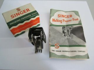 Vintage Singer Walking Presser Foot 160741 Box Paperwork Make Offer