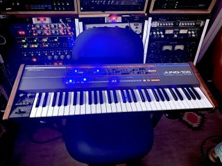 Custom Tour Ready Blue Meanie Roland Juno - 106 Vintage Analog Synthesizer