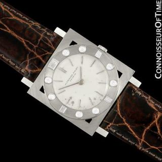 1960 Audemars Piguet Vintage Mens 18k White Gold & Diamond Watch -