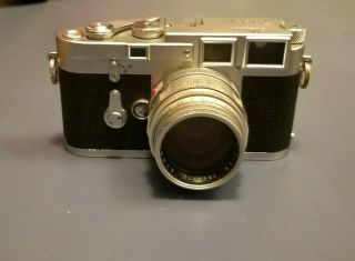 1954 Vintage Leica M3 Double Stroke Rangefinder Camera 731551 w/Case,  Lens 2