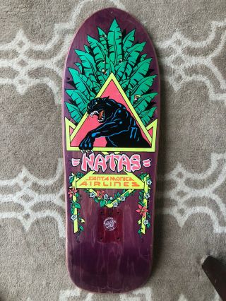1988 Natas Kaupas Panther Sma Santa Cruz Nhs Vintage Skateboard Deck