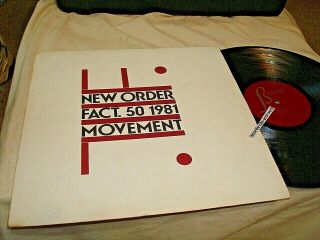 Order - Fact.  50 1981 Movement - Factory Vinyl Record Album Vg,  /vg,  Lp