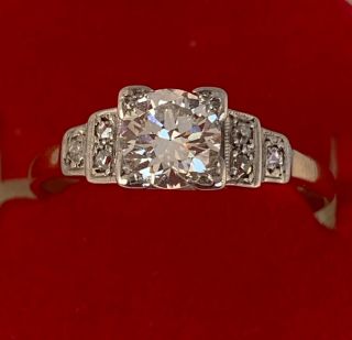 G/vs Diamond 18ct Gold Vintage Ring W/ $9,  200 Val