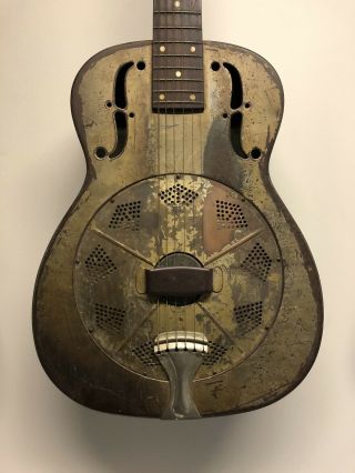 Vintage National Duolian Resonator Guitar Duco Green  Holy Grail  Blues Guitar