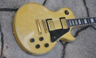 1979 Vintage Gibson Les Paul Custom WHITE See - Thru BLONDE Very 1970 ' s 3