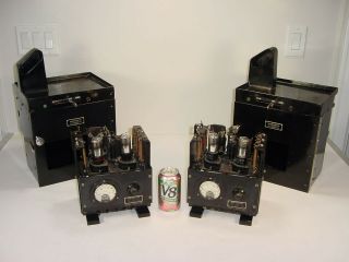 2 Vintage Western Electric 49 - B 49 - C Tube Amplifier Preamplifier Pair,  700b Unit