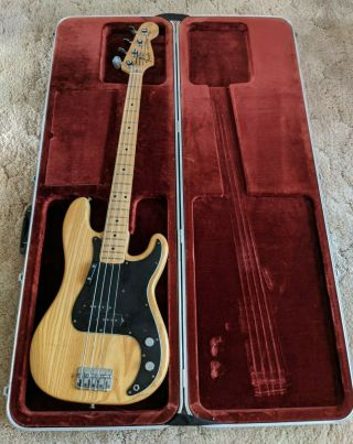 Vtg 1978 Fender P Bass With Hard Case