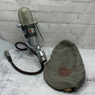 Vintage Rca 77 Dx Ribbon Microphone With Zip Up Bag