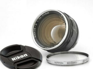 Vintage Lens Nikkor - N 1:1,  1/f=50mm,  No.  141087,  Nikon Uv Filter Nippon Kogaku L38