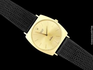 1960 ' s ROLEX CELLINI Vintage Mens 18K Gold Watch - with 2