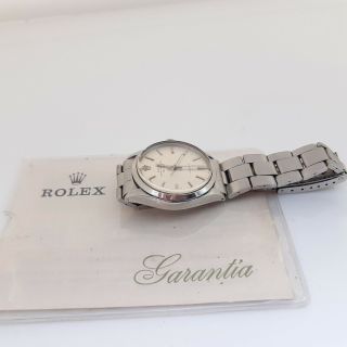 Vintage Rolex Air King Steel Automatic Silver Oyster Watch 5500 With Papers 1971