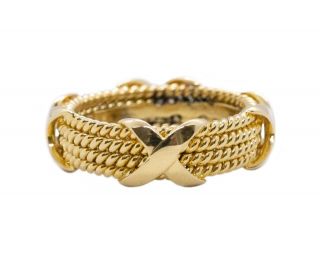 Tiffany & Co.  18 Kt Yellow Gold Jean Schlumberger Vintage 4 Rope Ring