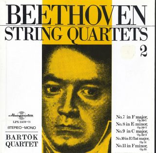 Beethoven Sqs Op.  59 Op.  74 Op.  95 Bartok Quartet Hungaroton Slpx - 11470,  3lp Box Nm