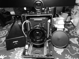 Vintage Camera Linhof Technika Model Iv 4x5 W/carl Zeiss 75mm F4.  5 Biogo