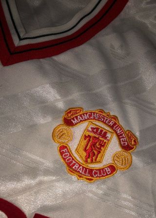 Vintage Adidas Match Worn 1986 87 88 Manchester United Away Shirt 