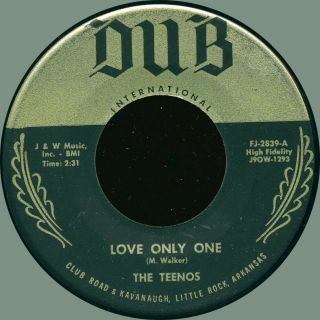 Teenos Love Only One / Alrightee 45rpm Dub 1957 Machine - Stamped Pressing