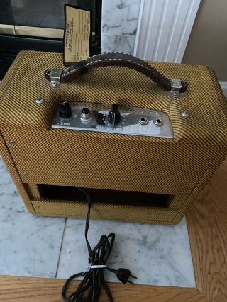 Fender 1963 Tweed 5F1 Champ Vintage Tube Amplifier With Victoria Cover 3