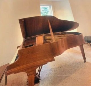 Baldwin Piano Vintage 1965 Mahogany Model M Serial 172041 Acoustic Patented Vg