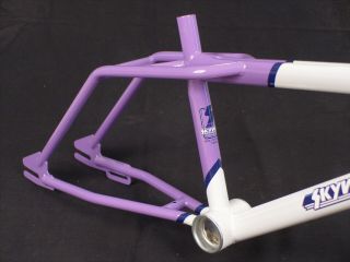 Vintage 1986 Skyway Street Beat Lavender/White Frame & Fork Set BMX Freestyle TA 3