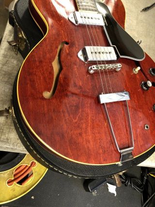 1966 Gibson ES 330 TDC Vintage Electric Guitar w/ Case Cherry - great shape - 3