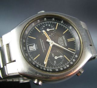 Vintage Heuer Daytona Automatic Chronograph Mens Watch 17J 1976 110 203B 3