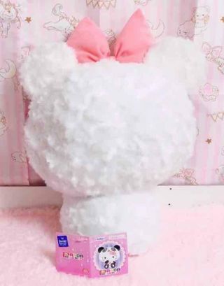 sanrio Hello Kitty fluffy pearl BIG white stuffed Soft Plush doll japnese 33cm 3