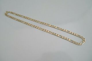Vintage 14k Solid Yellow Gold 6mm Figaro Link Chain 20 "