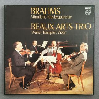 C452 Brahms Complete Piano Quartets Beaux Arts Trio 3lp Philips 6747 068 Stereo