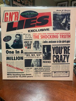 Guns N Roses Lies Black Vinyl Record Lp