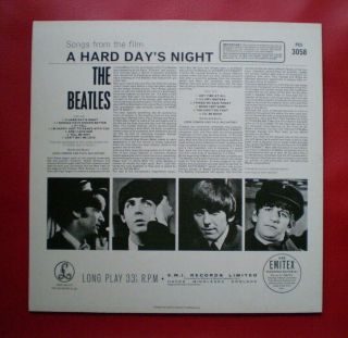 The Beatles A HARD DAYS NIGHT BRITISH LP STEREO NMM/NM LENNON/McCARTNEY 2