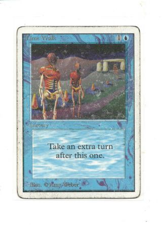 Time Walk Unlimited Mtg Magic The Gathering Power 9 Blue Sorcery Vintage