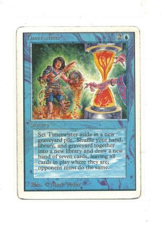 Timetwister Unlimited Mtg Magic The Gathering Power 9 Blue Sorcery Vintage